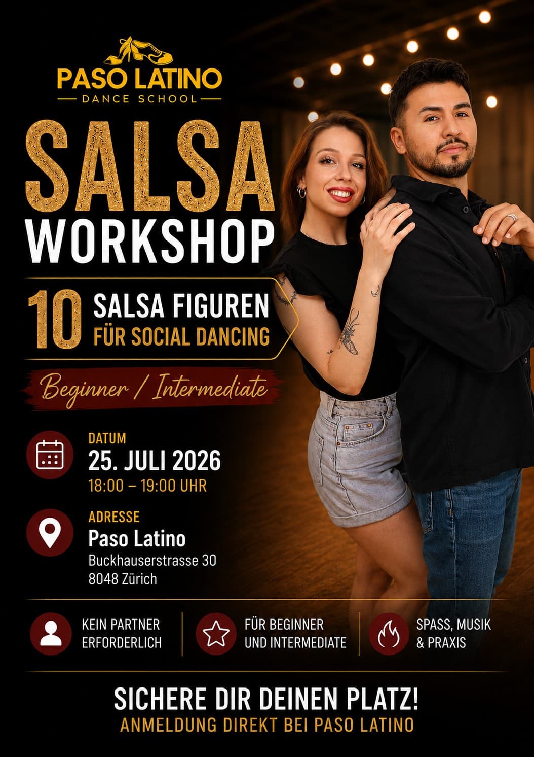 Paso Latino workshop flyer